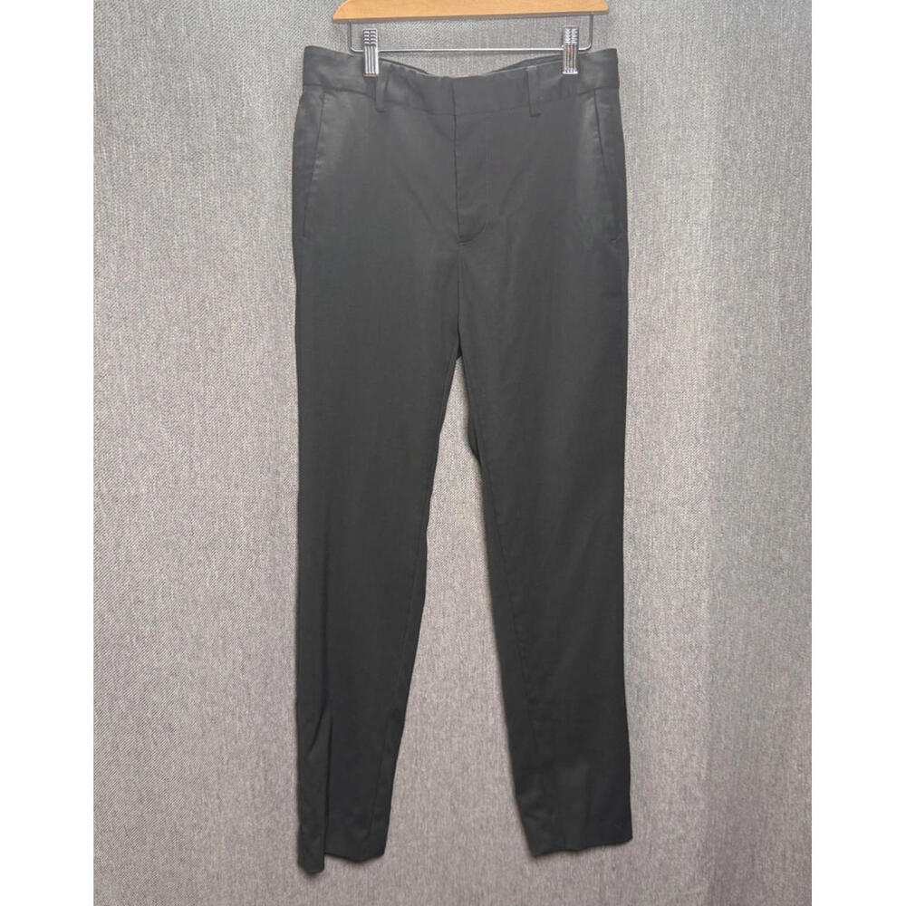 Everlane Men's 28x28 Wool Trouser Dark Gray Stretch Slim Pant Hemmed Classic